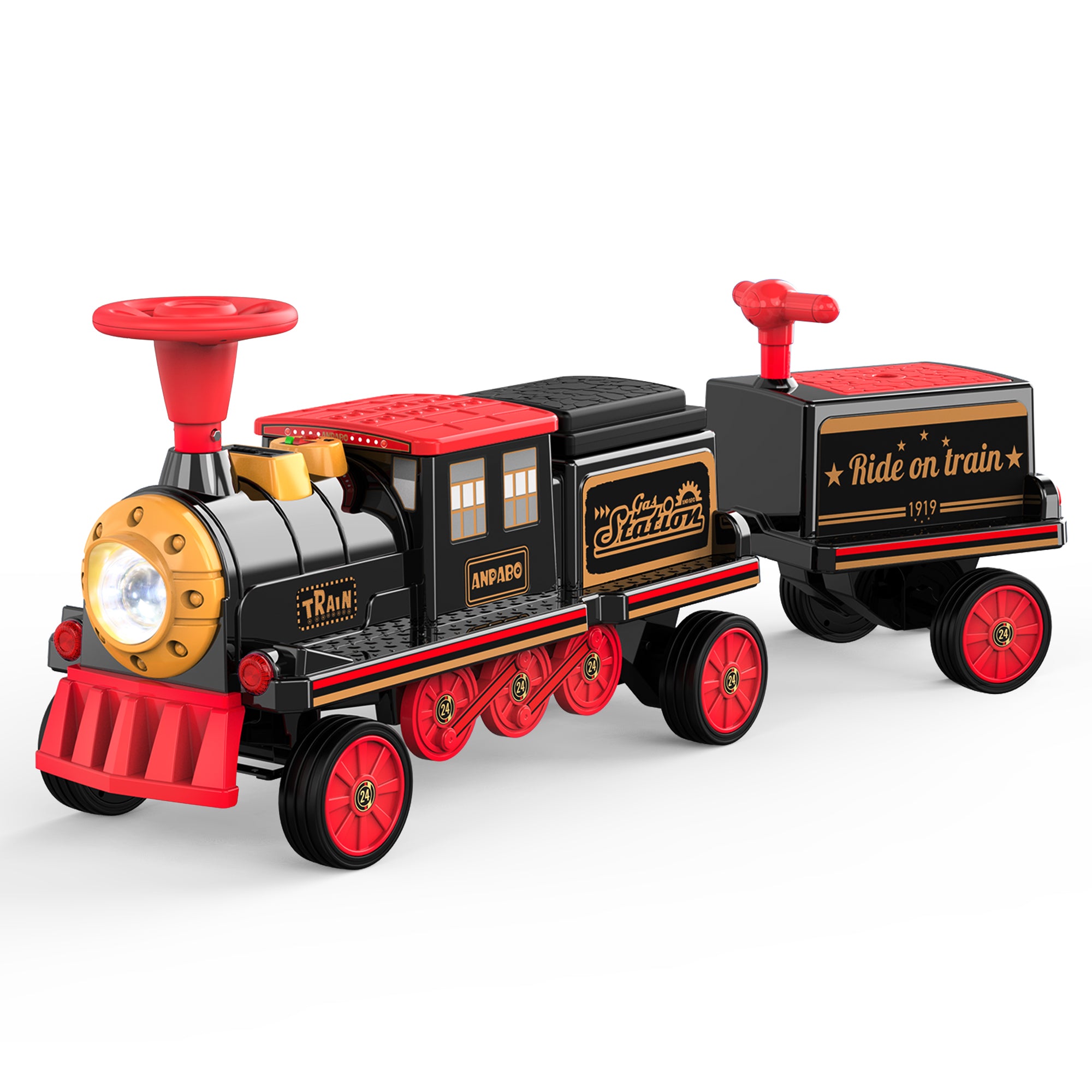 12V Powered Ride on Train with 1 Train Carriage TOKTOO TOY